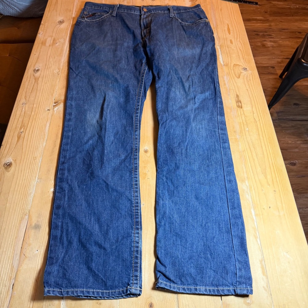 Ariat M4 Relaxed Boot Cut Jeans Mens 42x38 Medium Wash FR Flame Resistant CAT‎ 2